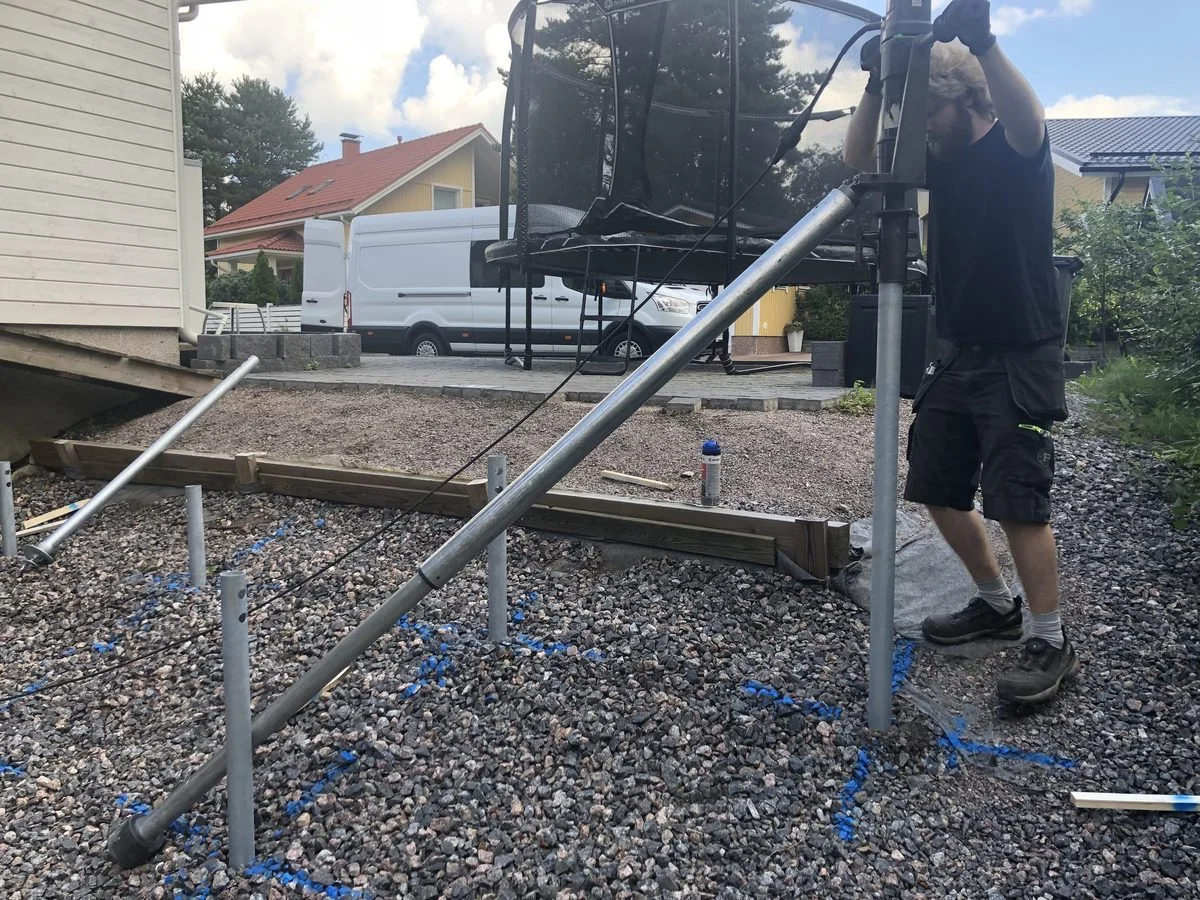 Verlängerungsausleger für die Schraubpfahl-Installation