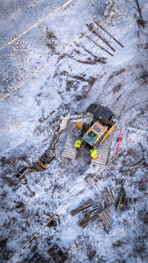 Schraubpfähle für Strominfrastruktur