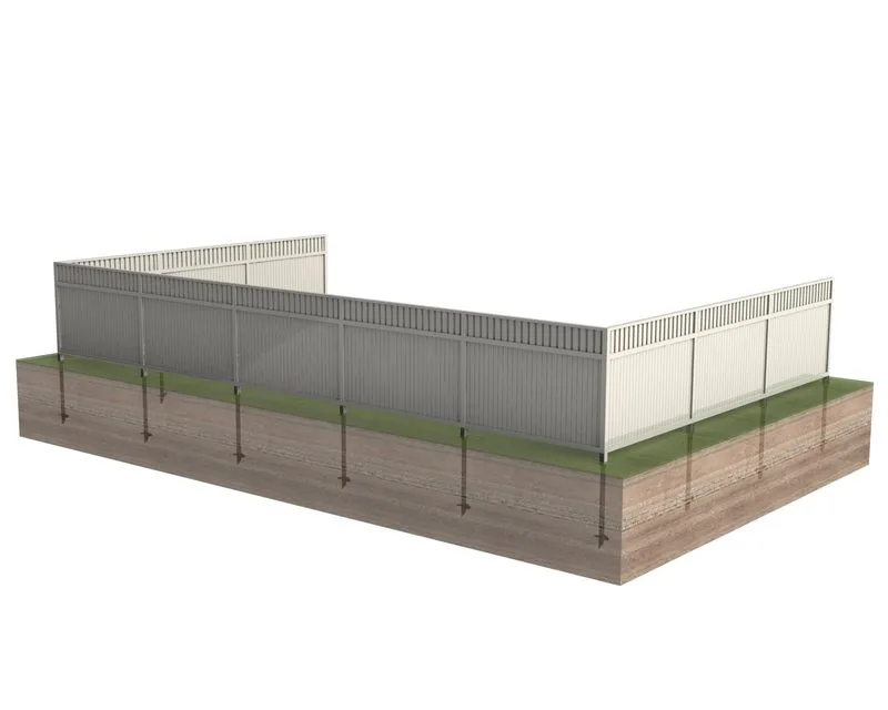 Zaun auf Schraubpfahl-Fundamenten